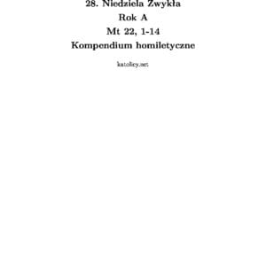 28. Niedziela Zwykła rok A – Przypowieść o uczcie królewskiej (Mt 22, 1-14) – Gotowe Homilie i Materiały [ebook PDF do pobrania] - obrazek 2